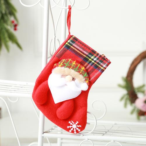 Hadříkem Vánoční dekorace ponožky jiný vzor pro výběr più colori per la scelta kus