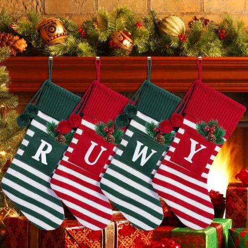 Acryl Weihnachtsdekoration Socken, Gedruckt, unterschiedliches Muster zur Auswahl, mehr Farben zur Auswahl,  Stück