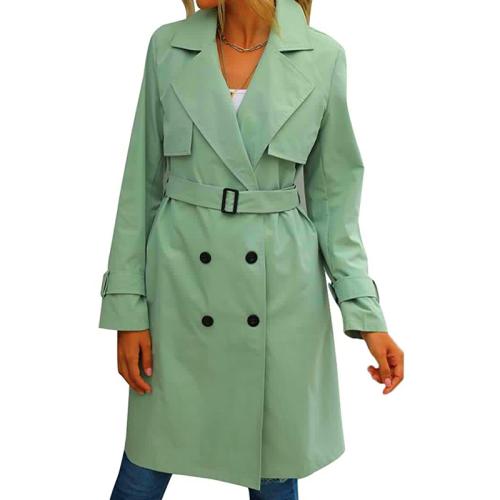 Polyester Women Coat mid-long style Solid PC