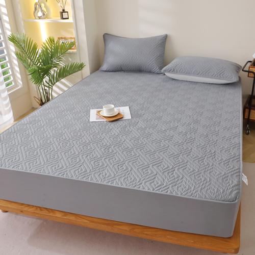 Polyester Soft Bed Fitted Sheet & waterproof geometric PC