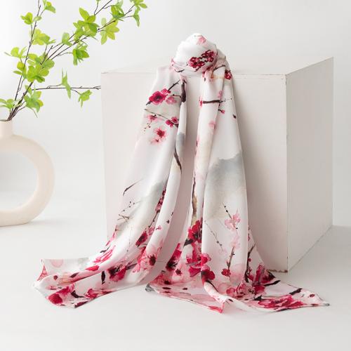 Natural Silk Silk Scarf sun protection printed floral PC