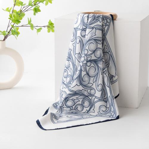 Polyester Silk Scarf sun protection printed PC
