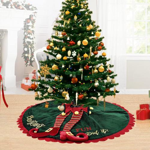 Poliéster Falda del árbol de navidad, impreso, diferente color y patrón de elección, más colores para elegir,  trozo