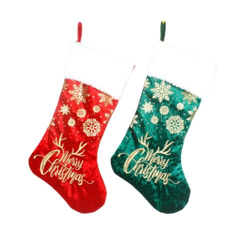 Cloth Christmas Decoration Stocking for home decoration & christmas design printed letter PC