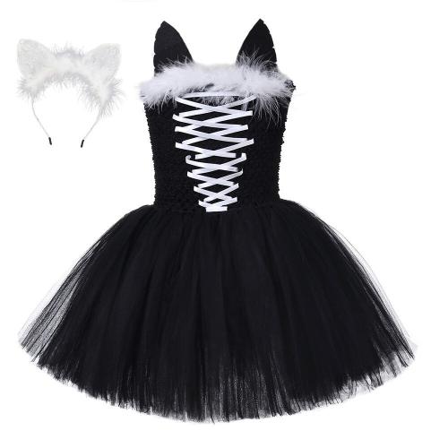 Nylon Girl Two-Piece Dress Set Halloween Design black Set