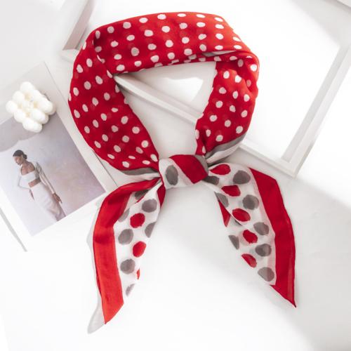 Polyester Multifunction Silk Scarf dustproof printed red PC