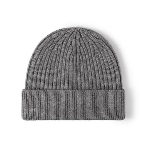 Core-spun Yarn Knitted Hat thermal & unisex Solid : PC