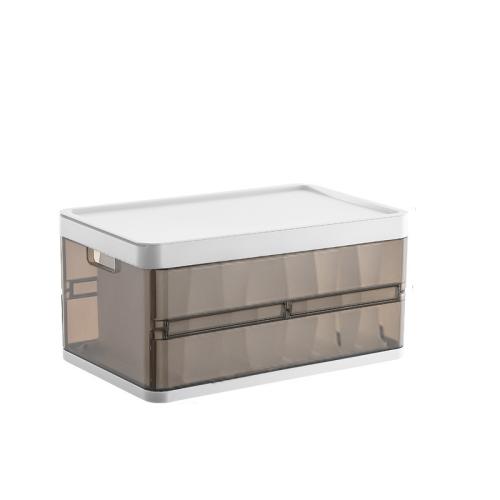 Polipropileno-PP Caja de almacenaje, blanco,  trozo