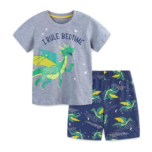 Algodón Conjunto de ropa para niños, Pantalones & parte superior, impreso, Dinosaurio,  Conjunto