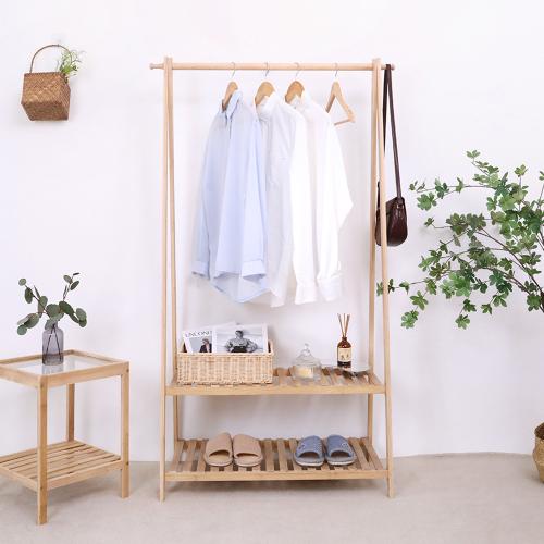 Moso Bamboo Multifunction Clothes Hanging Rack durable beige PC