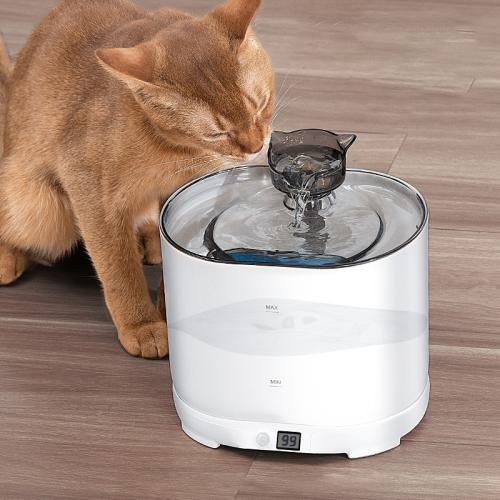 PC-Polycarbonate Pet Drinking Fountains  Solid white PC