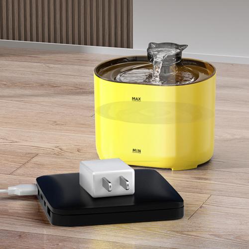 Polypropylene-PP Pet Drinking Fountains  Solid yellow PC