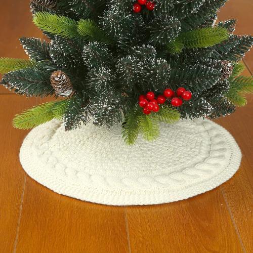 Polyester Weihnachtsbaum Rock, Weiß,  Stück