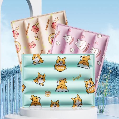 Gelatin & Polyester Taffeta & PVC easy cleaning Pet Ice Pad & breathable printed PC