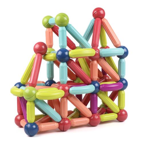 Plastic magnetic Children Brick Toy multi-colored Box
