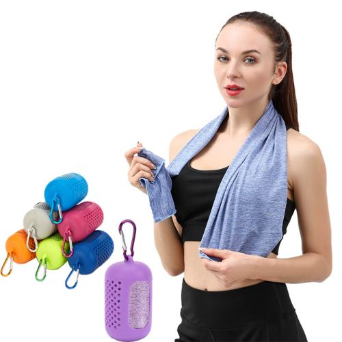 Silicone & Polyester Quick Dry Cooling Towel sweat absorption PC