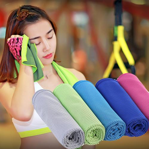 Silicone & Polyester Quick Dry Cooling Towel & sweat absorption PC