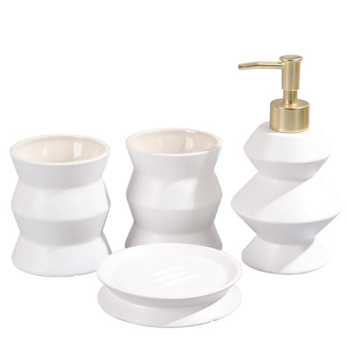 Ceramics Washing Set four piece white Set