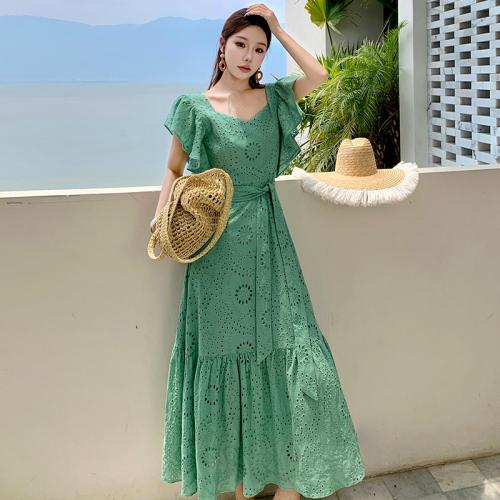 Polyester Slim One-piece Dress PC