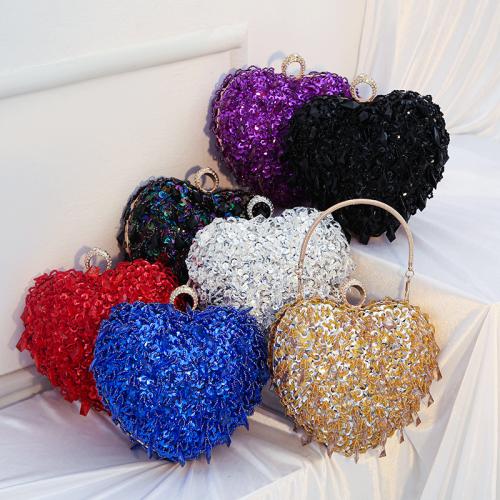 Plastic & Polyester Easy Matching & Evening Party Clutch Bag with chain & attached with hanging strap PC