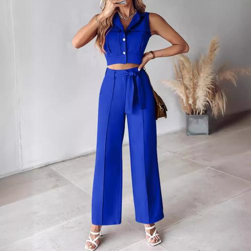 Polyester Women Casual Set & two piece & off shoulder & breathable Solid Set