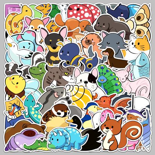 PVC Rubber DIY & Waterproof Decorative Sticker Cute mixed pattern mixed colors Set