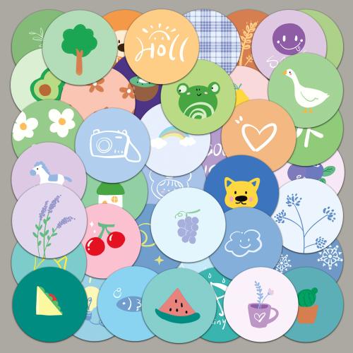 PVC Rubber DIY & Waterproof Decorative Sticker Cute mixed pattern mixed colors Set