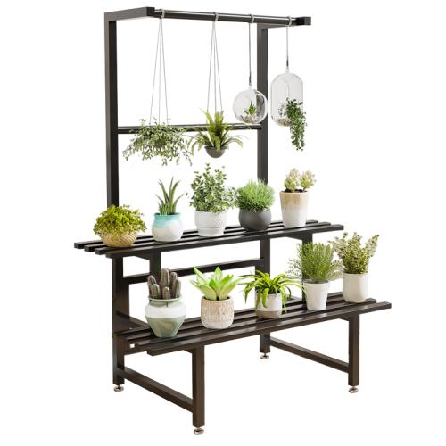 Carbon Steel Multilayer Flower Rack black PC