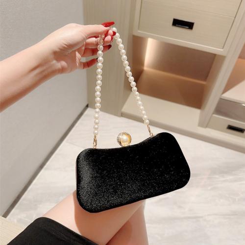 Velour Easy Matching Clutch Bag black PC