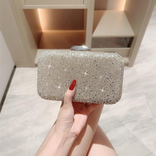 Strass & Polyester Sac d’embrayage Argent pièce