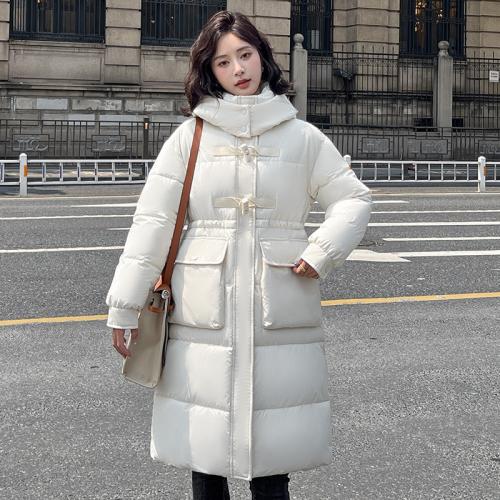 Polyester long style & With Siamese Cap Women Parkas & thermal Solid PC