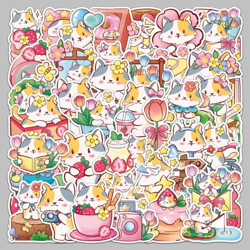 PVC Rubber DIY & Waterproof Decorative Sticker Cute mixed pattern mixed colors Set