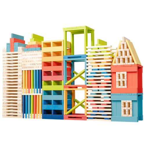Wooden Creative Children Brick Toy Set