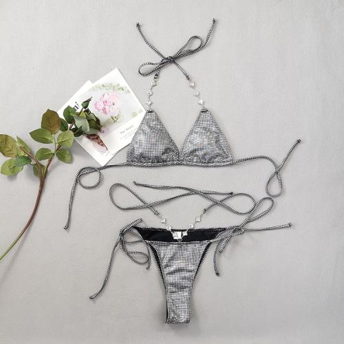 Poliéster Bikini, plata,  Conjunto