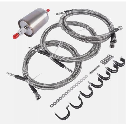 Stainless Steel Braided Fuel Lines Kit 819-840 Quick Fix Fit for 1999-2003 Chevy