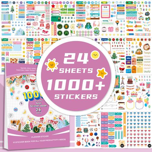 Pressure-Sensitive Adhesive DIY Decorative Sticker waterproof mixed pattern PC