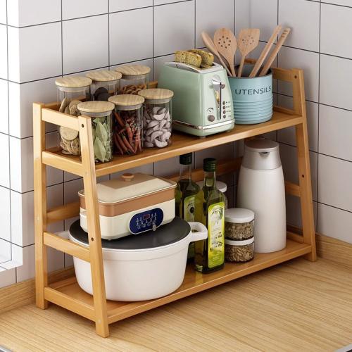 Moso Bamboo Multifunction Storage Rack double layer PC