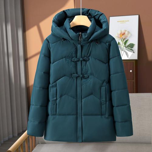 Polyester windproof Women Parkas & with detachable hat & thermal Solid PC