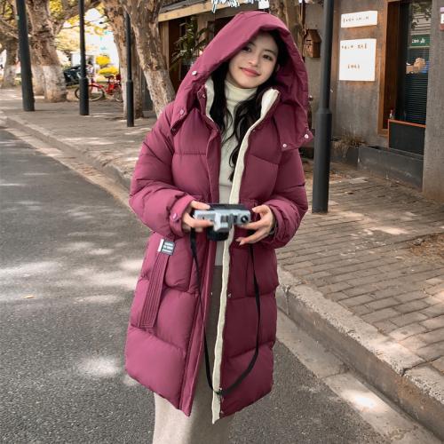 Polyester windproof Women Parkas & with detachable hat Solid PC