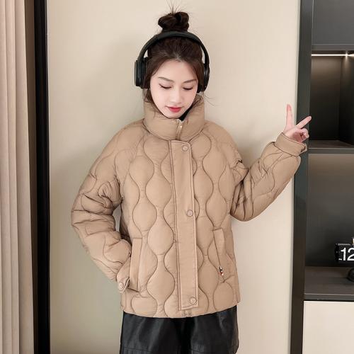 Polyester windproof Women Parkas & thermal Solid PC