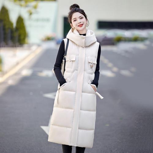 Polyester long style Women Parkas & with detachable hat Solid PC