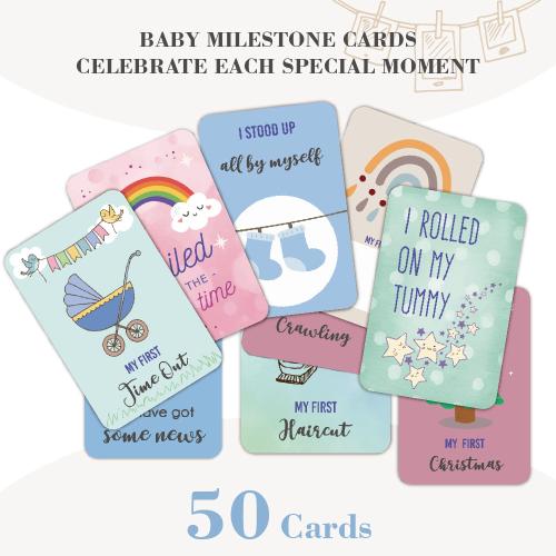 Paper DIY Baby Milestone Cards Set