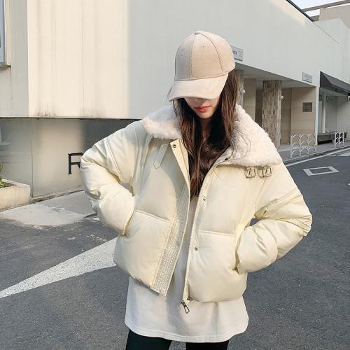 Polyester Soft Women Parkas thicken & thermal Solid PC