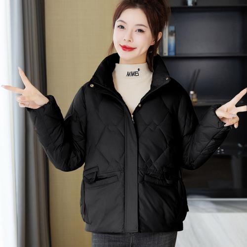 Polyester windproof Women Parkas & thermal & with pocket Solid PC