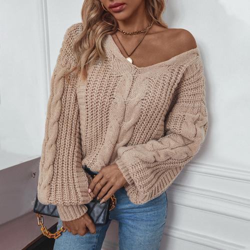 Polyester Women Sweater autumn and winter design & slimming & loose Solid PC