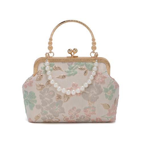 Chiffon Sac d’embrayage Perle en plastique Floral plus de couleurs pour le choix pièce