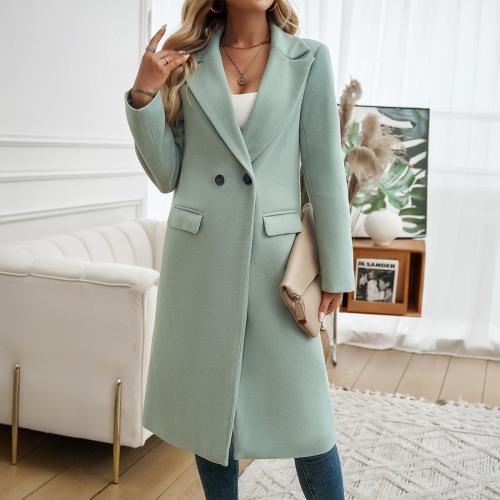 Polyester long style Women Coat slimming & thermal Solid PC