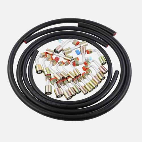 25PCS Air Conditioning Hose and Fitting Kit 6ft #6#8#10 AC Hoses and AC Fittings