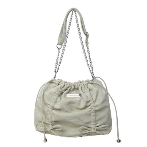 PU Leather Handbag, with chain & large capacity & attached with hanging strap, Solid, more colors for choice,  PC