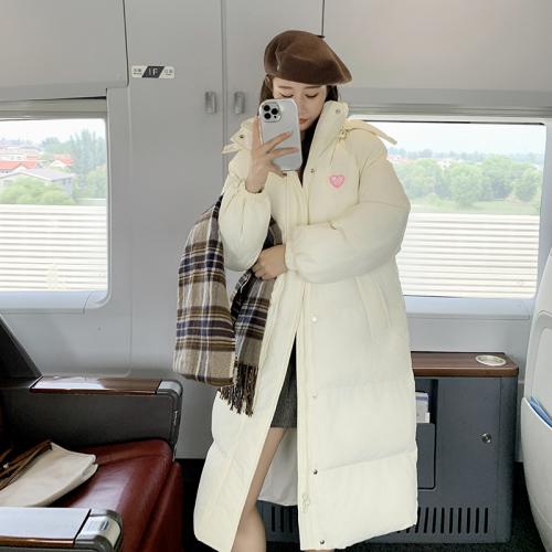 Polyester long style Women Parkas thicken & thermal Solid PC